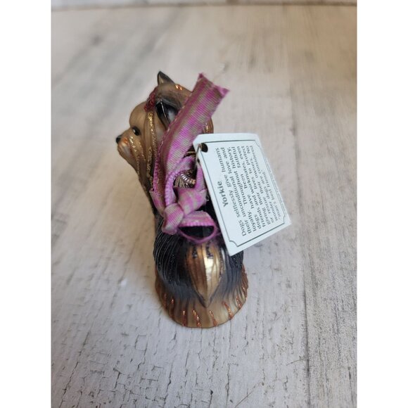 Old World Christmas Yorkshire Terrier dog glitter blown glass ornament Xmas - Picture 3 of 6